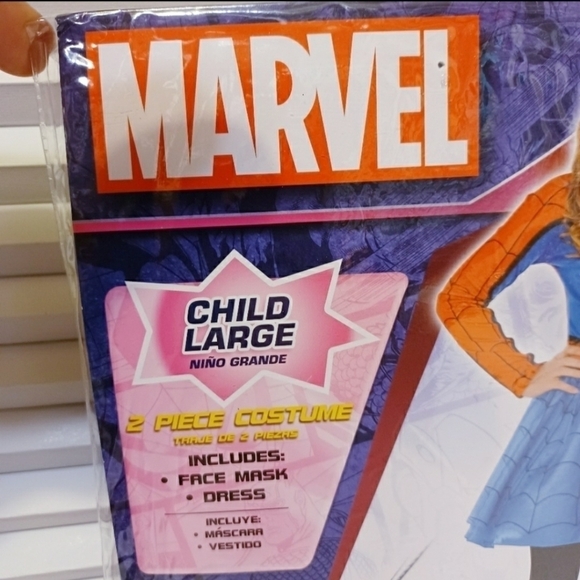 NWT Marvel Girls Red Blue Spider-Girl Halloween Costume Child Girls Large Hero - Picture 4 of 6